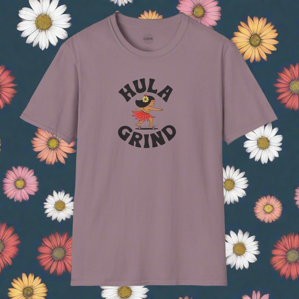 Hulagrind Hula Girl Skateboarding Tee - Available in 8 colors!