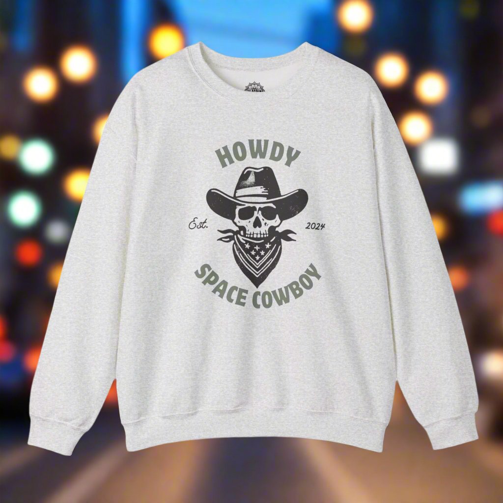 Howdy Space Cowboy Crewneck Retro Sweatshirt