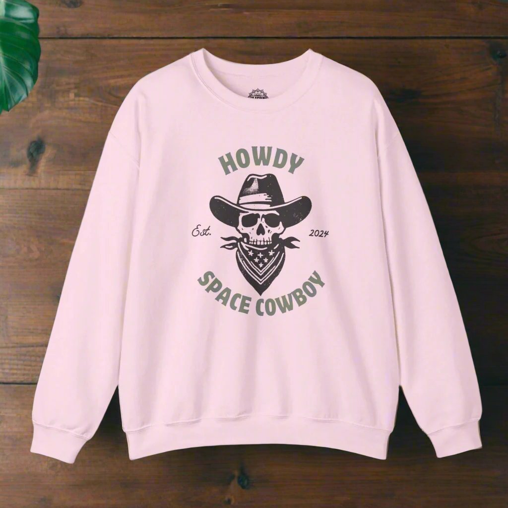 Howdy Space Cowboy Crewneck Retro Sweatshirt