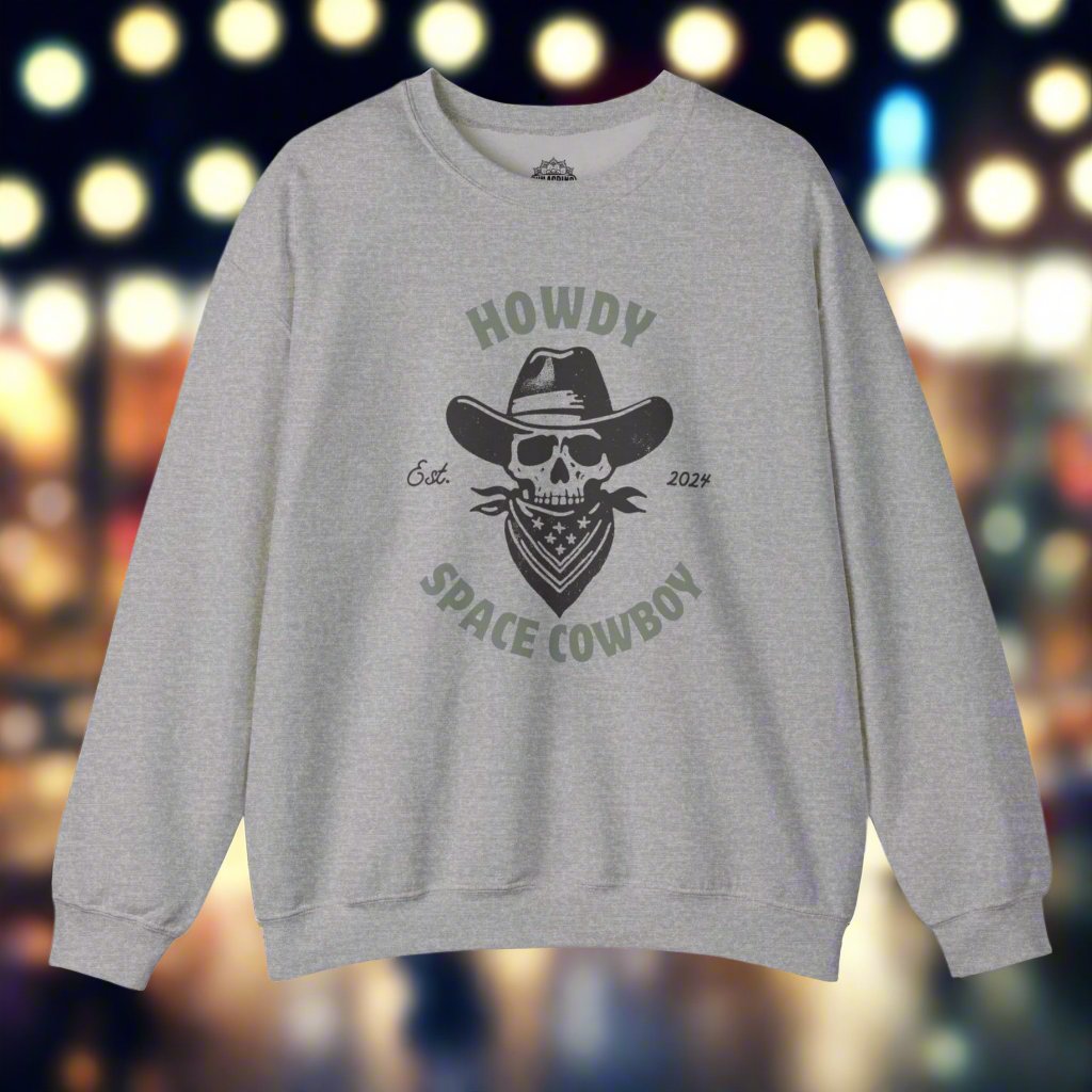 Howdy Space Cowboy Crewneck Retro Sweatshirt