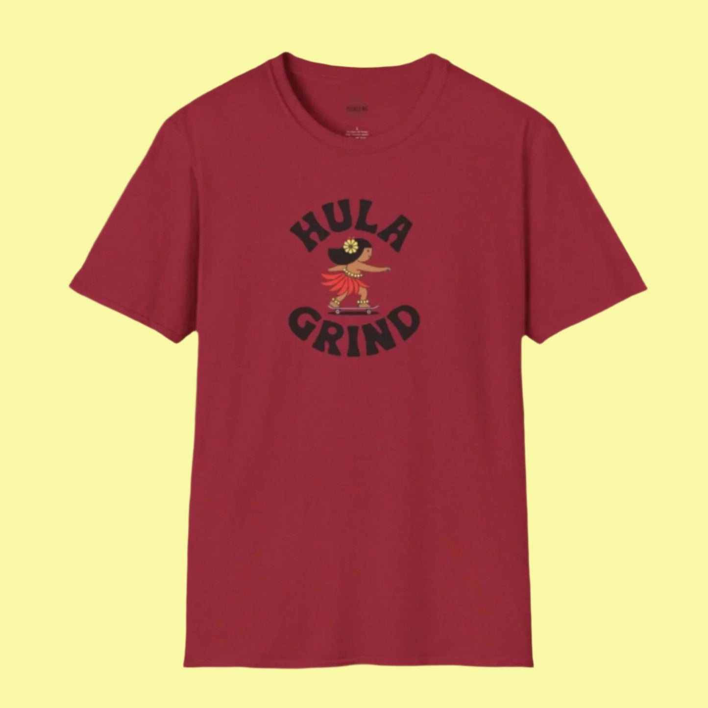 Hulagrind Hula Girl Skateboarding Tee - Available in 8 colors!