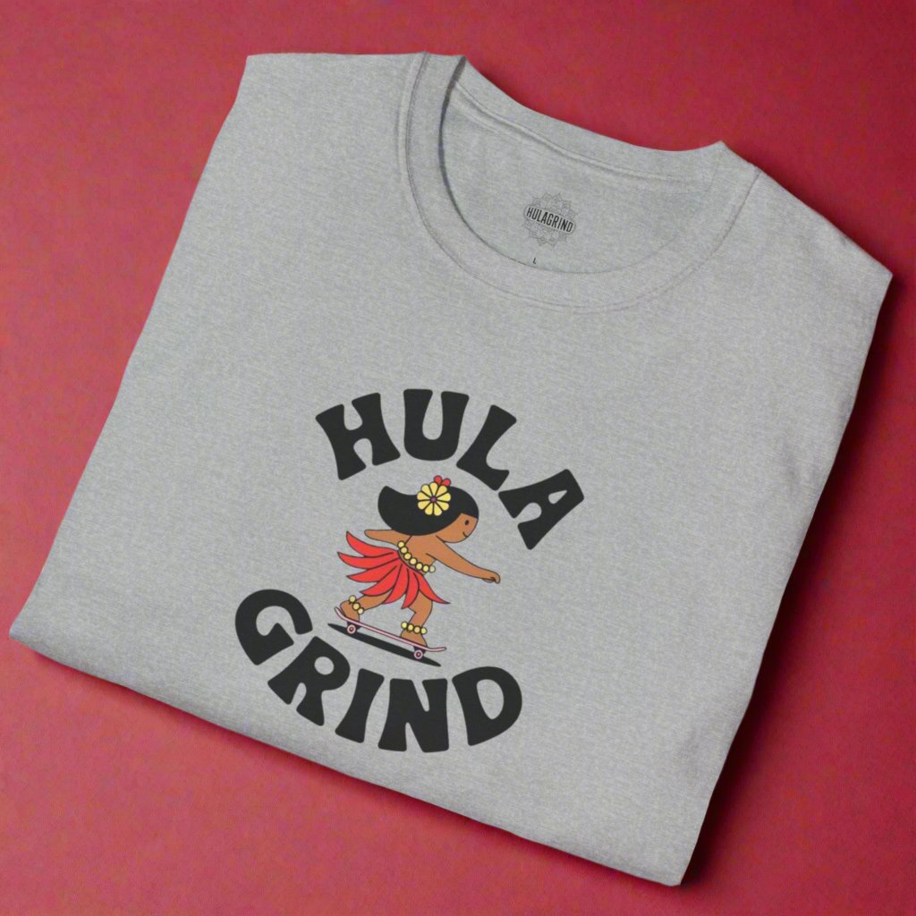 Hulagrind Hula Girl Skateboarding Tee - Available in 8 colors!