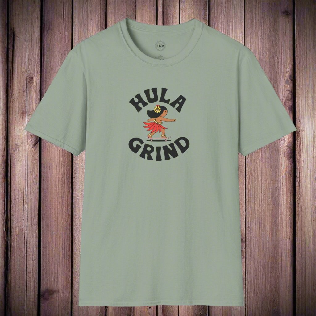 Hulagrind Hula Girl Skateboarding Tee - Available in 8 colors!