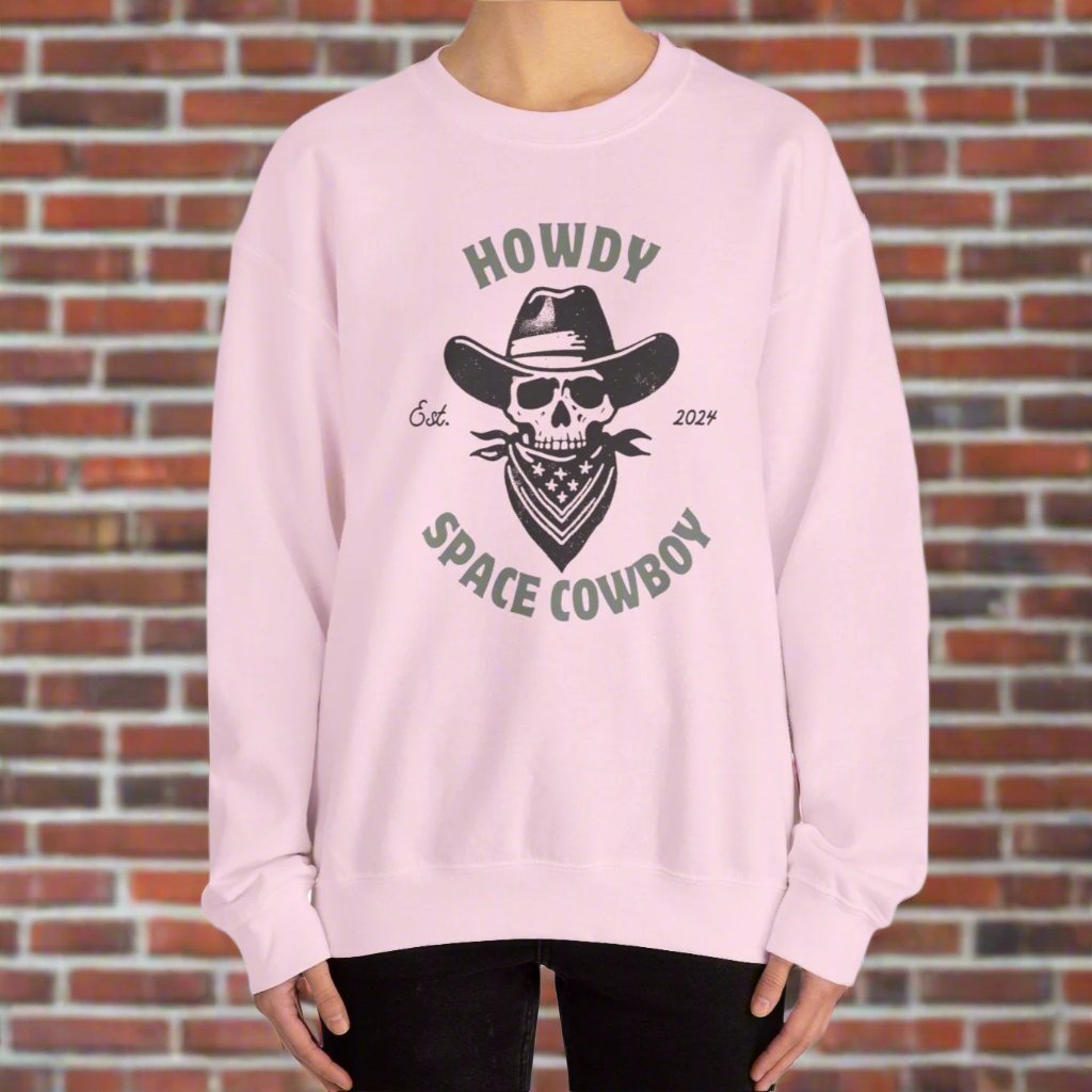 Howdy Space Cowboy Crewneck Retro Sweatshirt