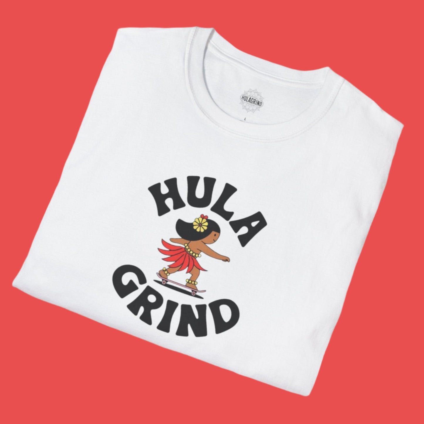 Hulagrind Hula Girl Skateboarding Tee - Available in 8 colors!