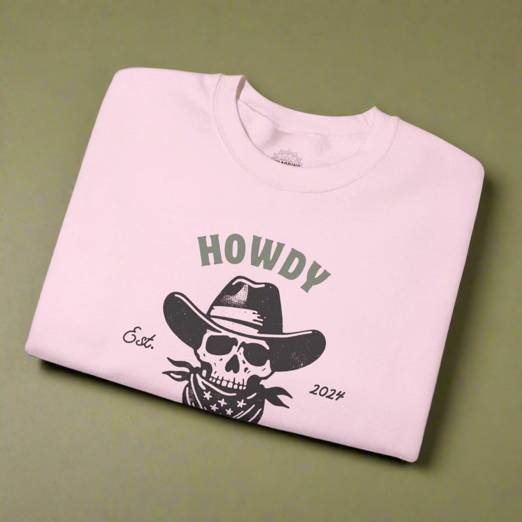 Howdy Space Cowboy Crewneck Retro Sweatshirt