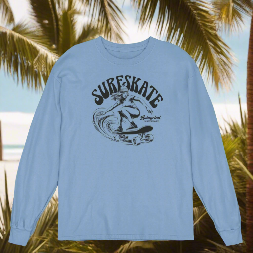 A Hulagrind Original - Surfskate Retro Long Sleeve Tee